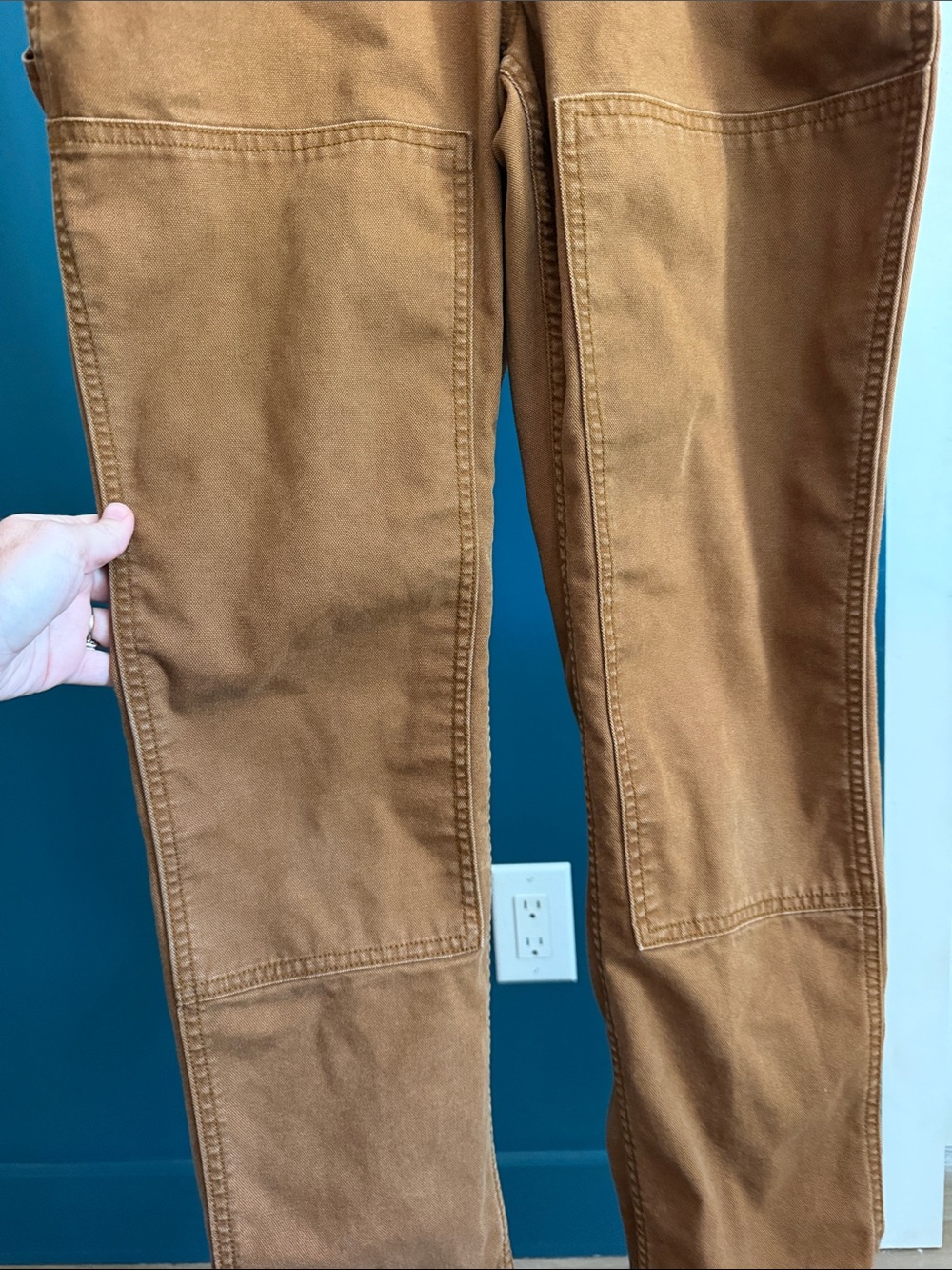 REI Women's Rust Brown Carpenter Overalls - Picture 3 of 7